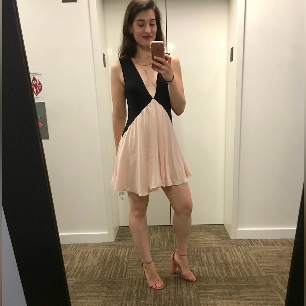 Chic Balletcore Dress 🖤🩷